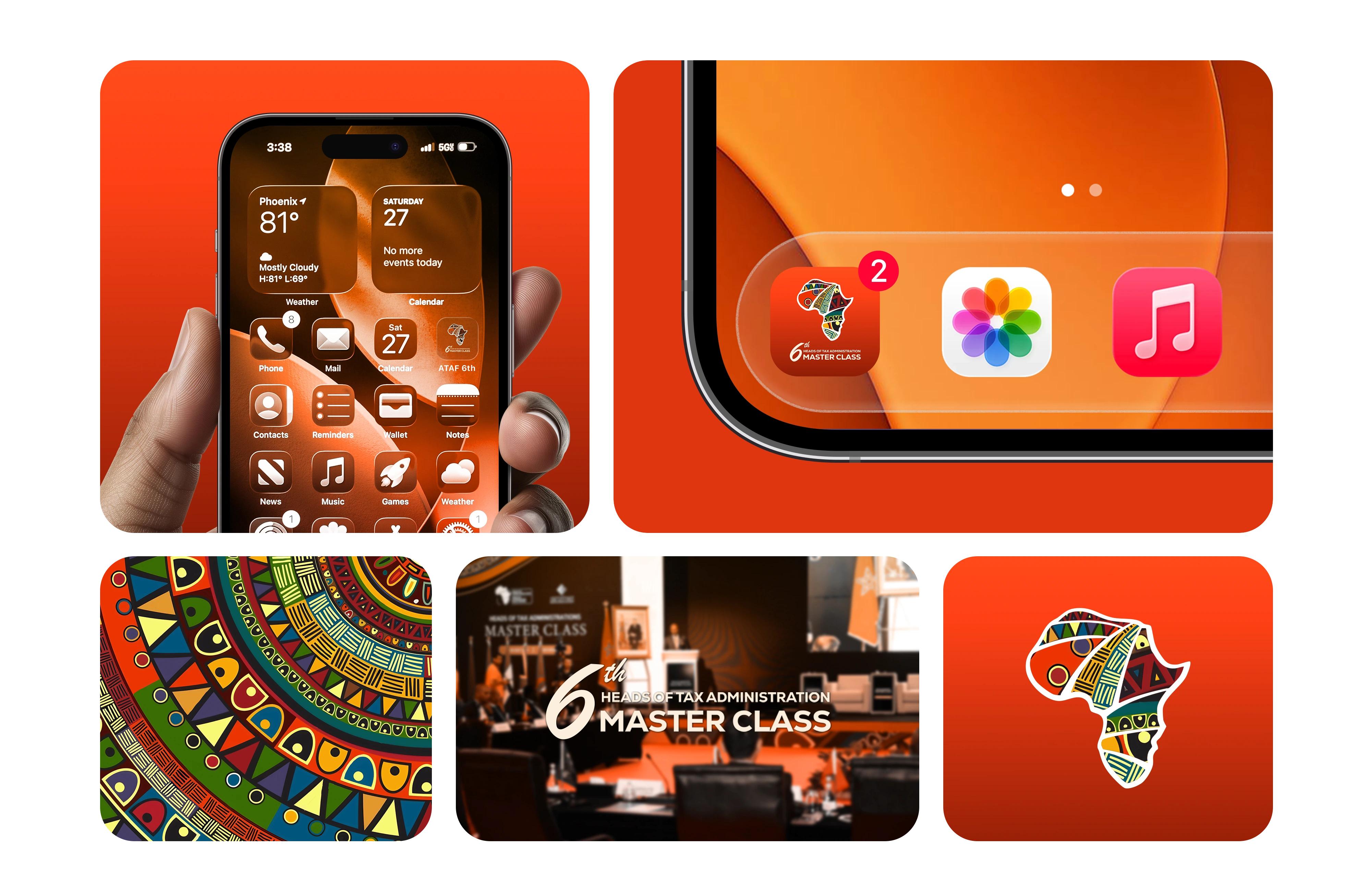 Master Class event app homescreen shown on a phone