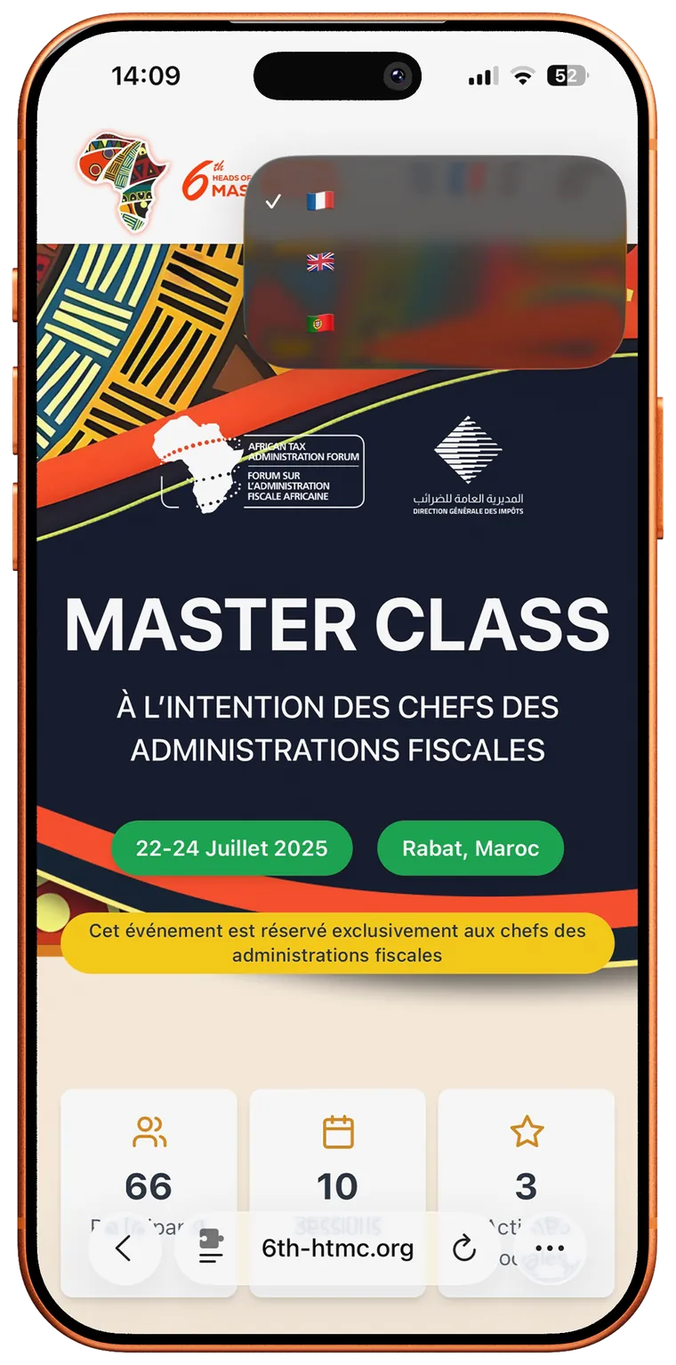 Master Class screen in French