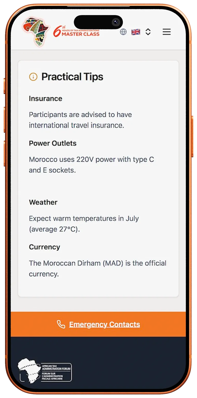 Practical tips covering insurance, power outlets, weather and currency