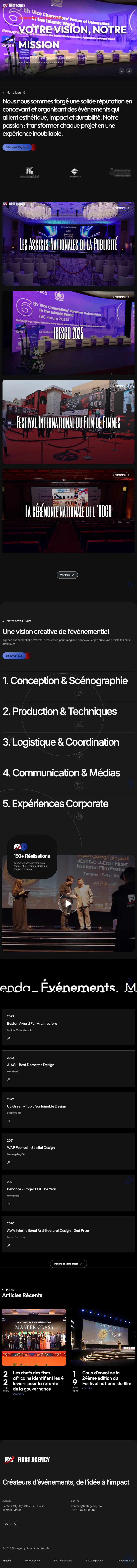 First Agency homepage at tablet width.