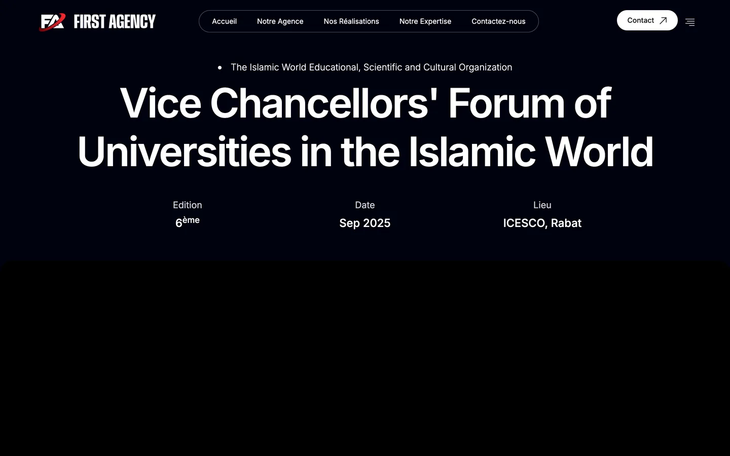 Project page for the ICESCO Vice Chancellors’ Forum with edition, date and venue.