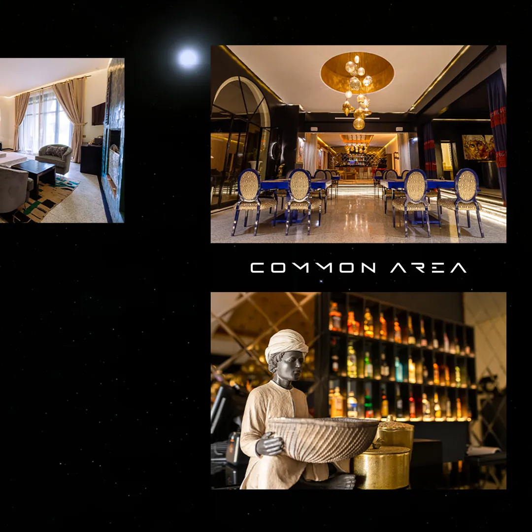 The common area and bar.