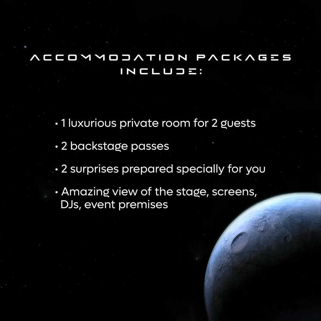 What the package includes: a private room for two, two backstage passes, two surprises and a view of the stage.